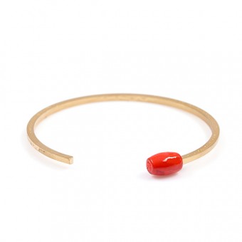 Bratara Emporium Matchstick gold red