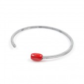 Bratara Emporium Matchstick silver red