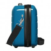 Geanta cosmetice Check In London blue turquoise